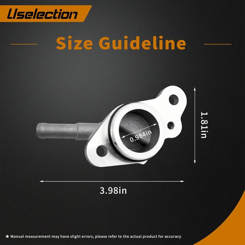 Uselection 06K121132 Aluminum Coolant Connector 06K121132J Replacement For Audi A1 A3 A4 A5 A6 A7 Q2 Q3 Q5 Q7 For VW Golf Jetta Passat Tiguan Polo Touran (Aluminum) - Image 3